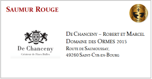 D. CHANCENY - Saumur Rouge - D.D. Ormes 2015